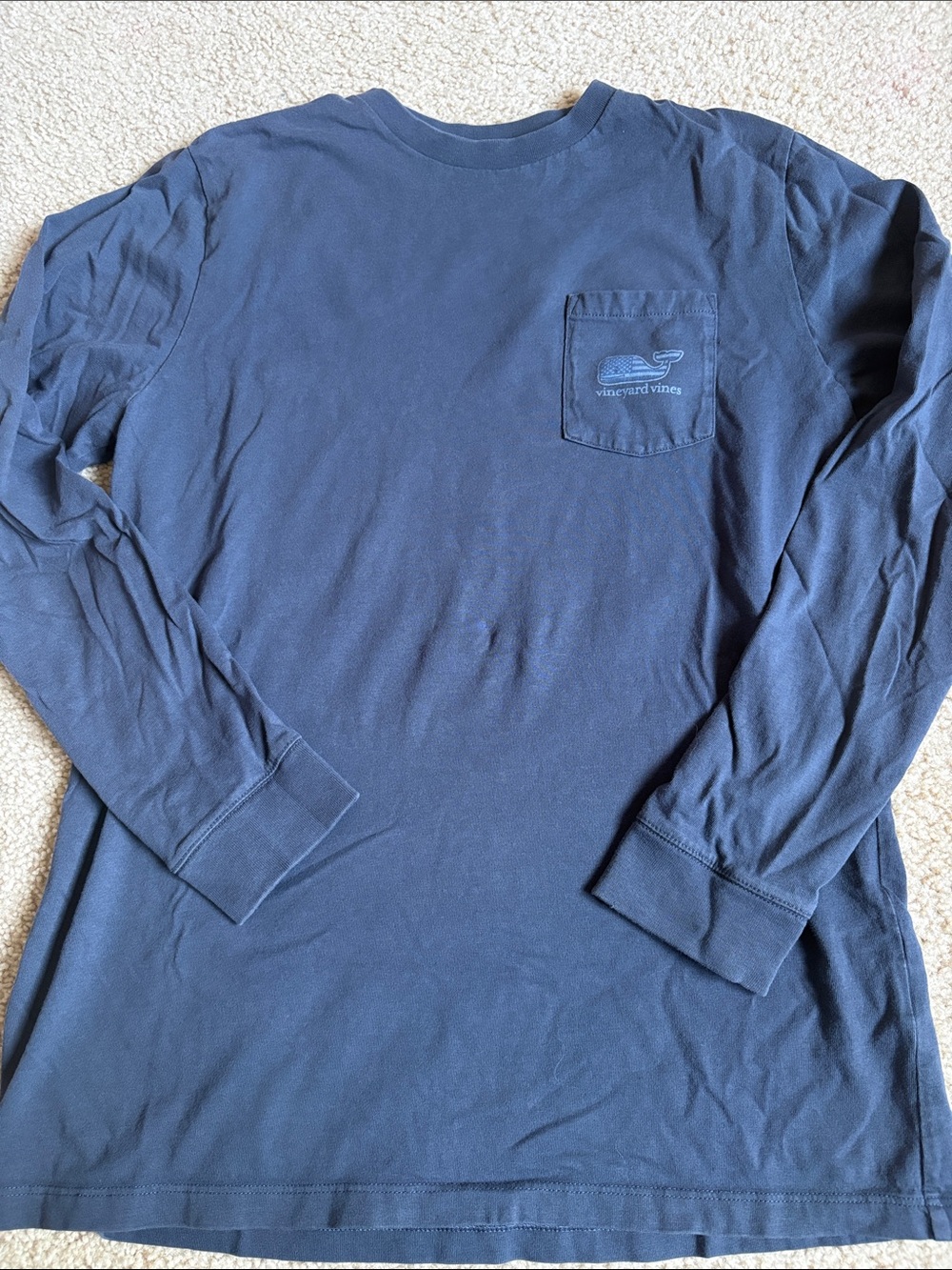 Vineyard Vines Boy’s Long-Sleeve Pocket Tee - Deep Navy